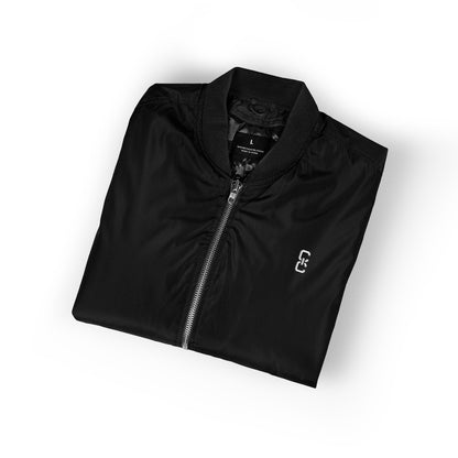 Embroidered Koi Culture Blend Bomber Jacket - Japanese and Polynesian Art Style - CombineCulture