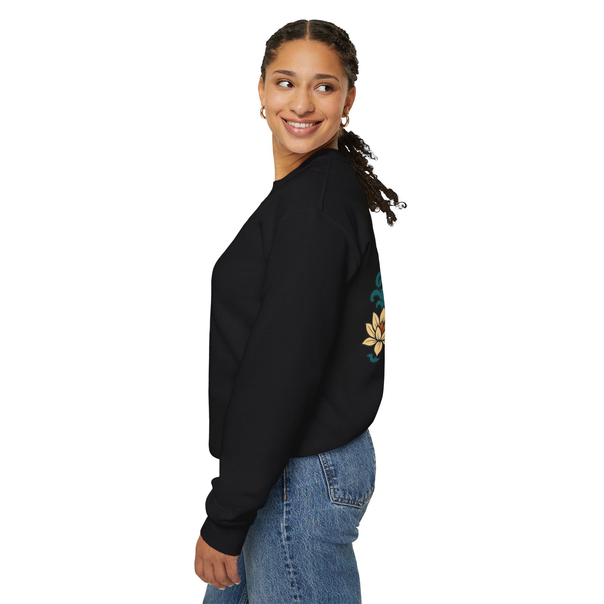 Koi Culture Blend Sweatshirt - Japanese and Polynesian Art Style - CombineCulture