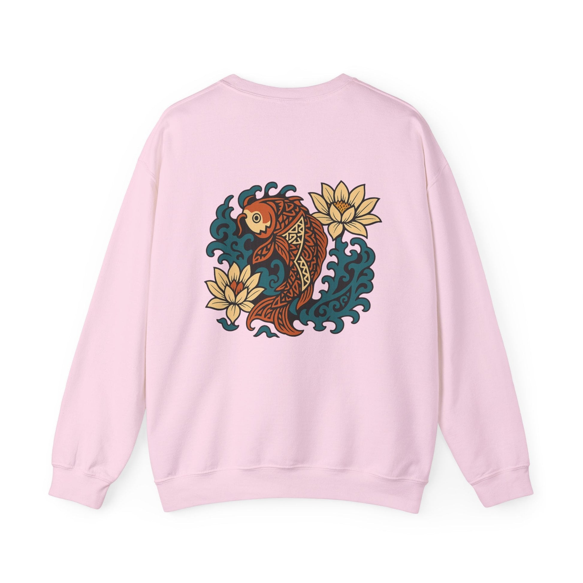 Koi Culture Blend Sweatshirt - Japanese and Polynesian Art Style - CombineCulture