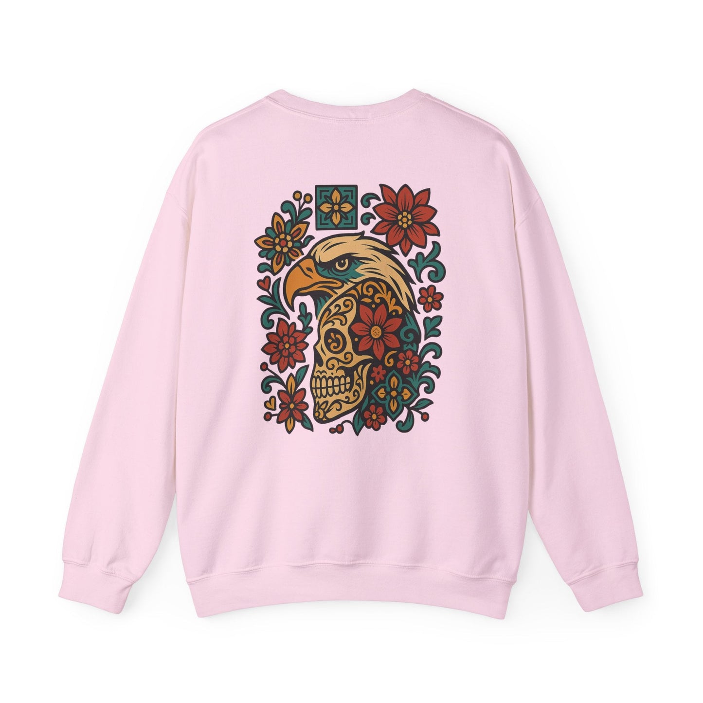 Skull and Eagle Culture Blend Sweatshirt - Mexican and American Art Style - CombineCulture