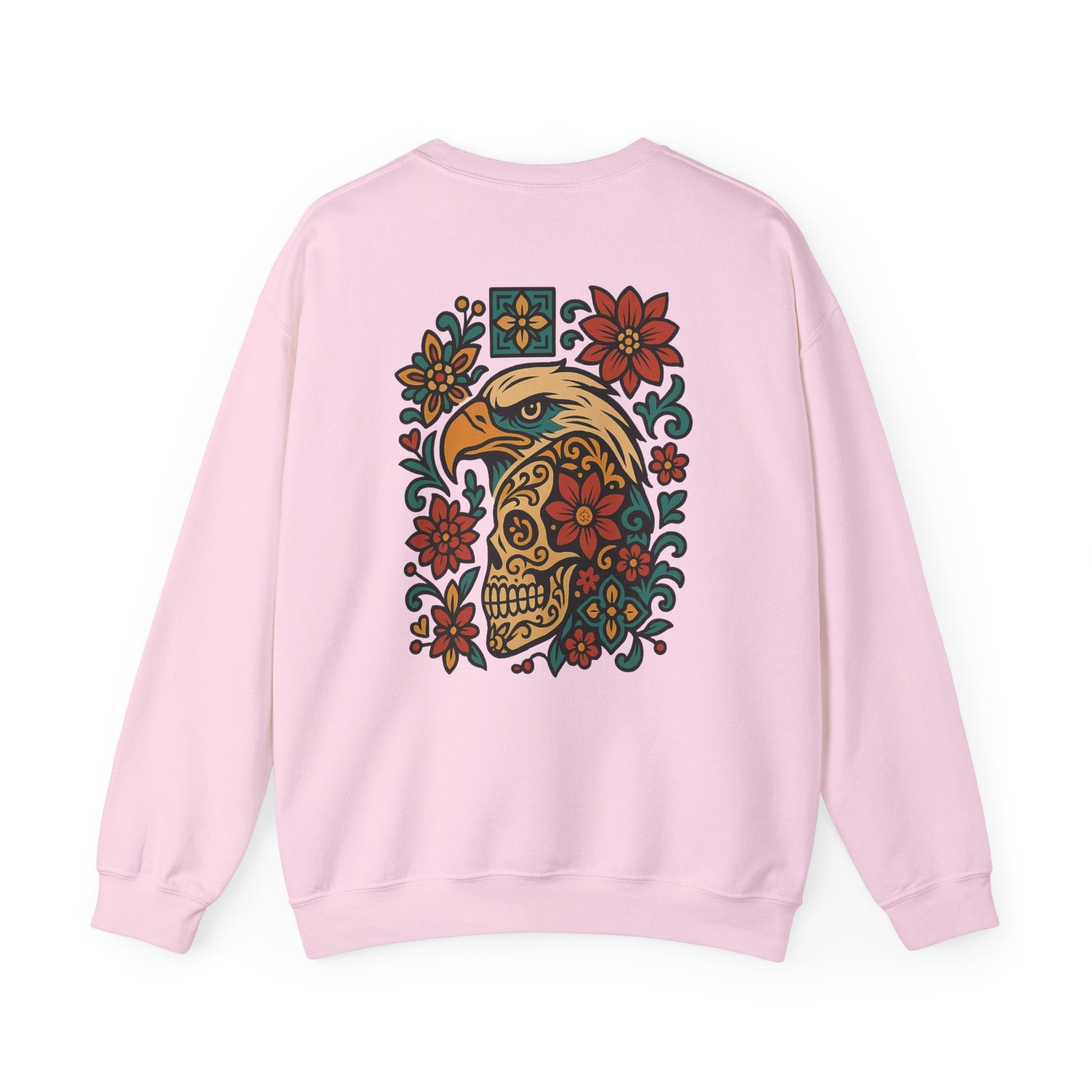 Skull and Eagle Culture Blend Sweatshirt - Mexican and American Art Style - CombineCulture
