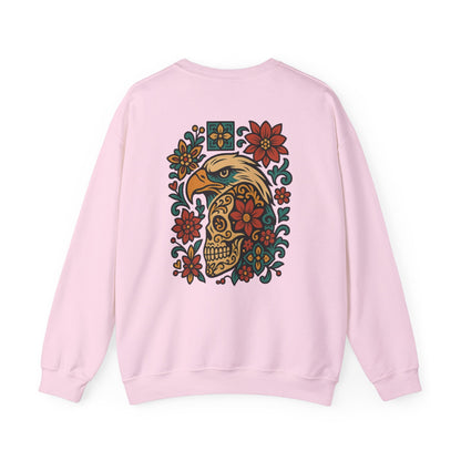 Skull and Eagle Culture Blend Sweatshirt - Mexican and American Art Style - CombineCulture
